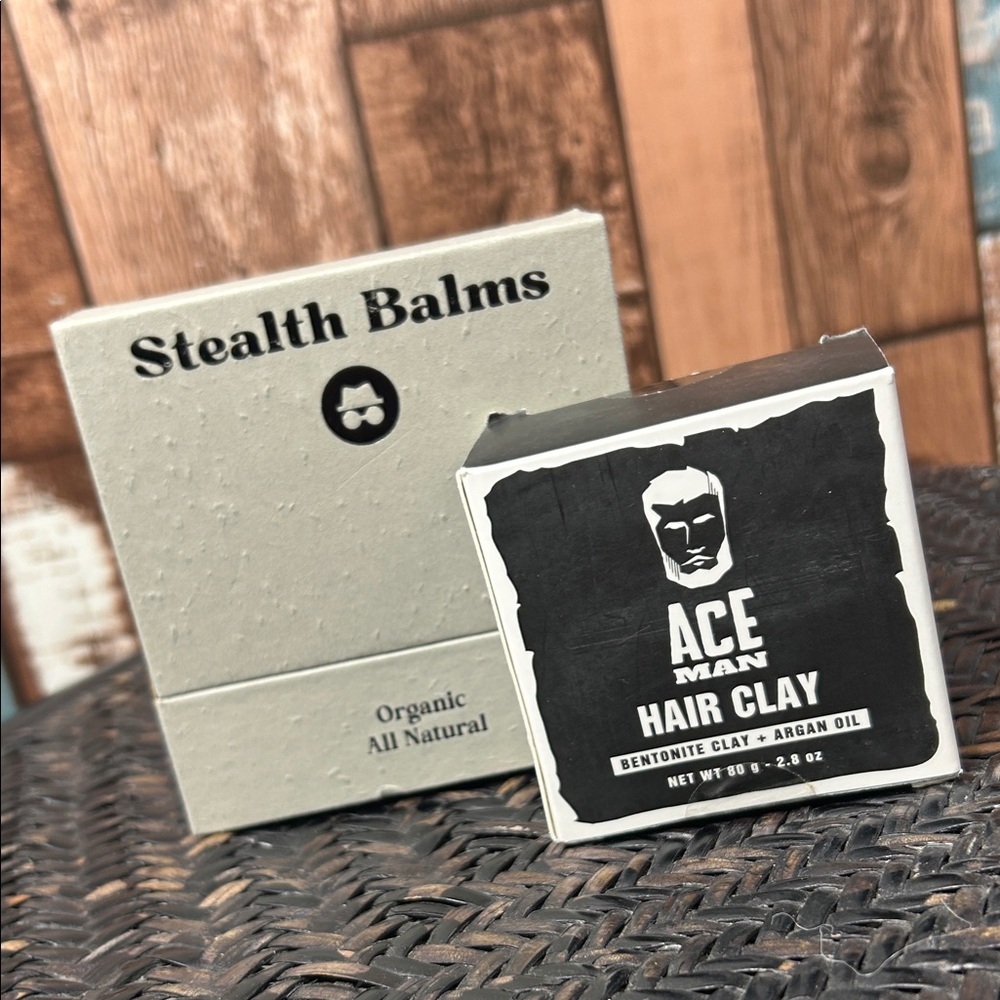 Ace Man Hair Clay with Stealth 3 pack  lip Balms Lot